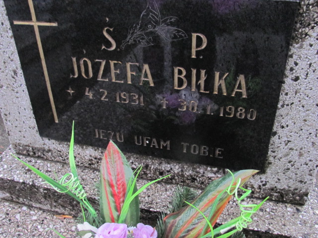 Józefa Biłka 1931 Bielsko-Biała katedra - Grobonet - Wyszukiwarka osób pochowanych