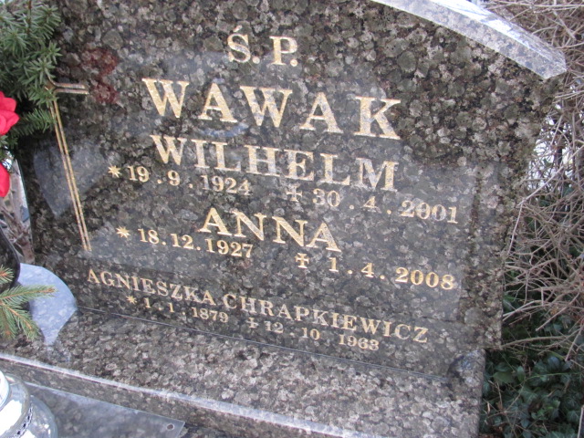 Anna Wawak 1927 Bielsko-Biała katedra - Grobonet - Wyszukiwarka osób pochowanych