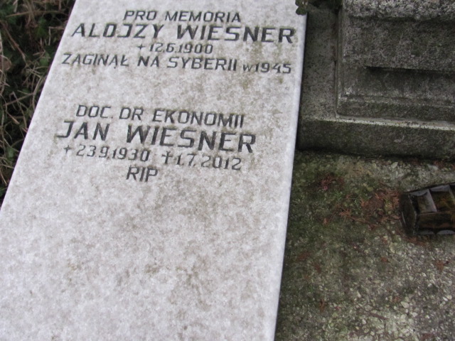 JAN RUDOLF Wiesner 1930 Bielsko-Biała katedra - Grobonet - Wyszukiwarka osób pochowanych