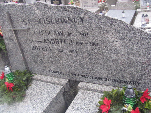 Andrzej Ścisłowski 1940 Bielsko-Biała katedra - Grobonet - Wyszukiwarka osób pochowanych