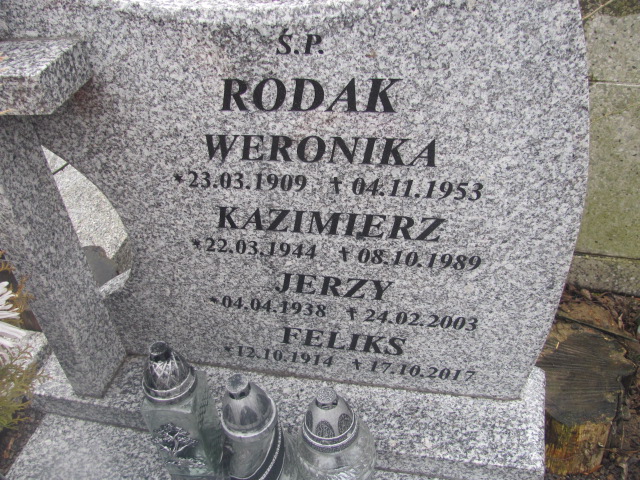 Weronika Rodak 1909 Bielsko-Biała katedra - Grobonet - Wyszukiwarka osób pochowanych