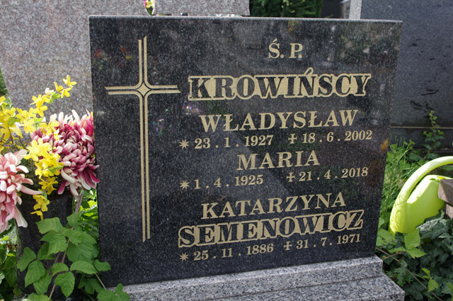Maria Krowińska  1925 Bielsko-Biała katedra - Grobonet - Wyszukiwarka osób pochowanych