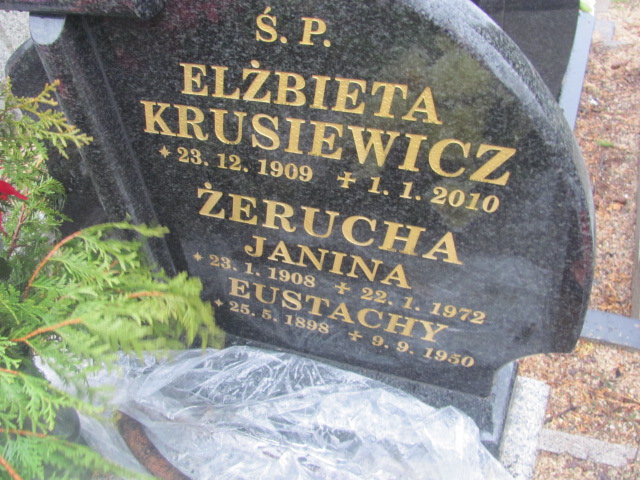 Janina Żerucha  1908 Bielsko-Biała katedra - Grobonet - Wyszukiwarka osób pochowanych