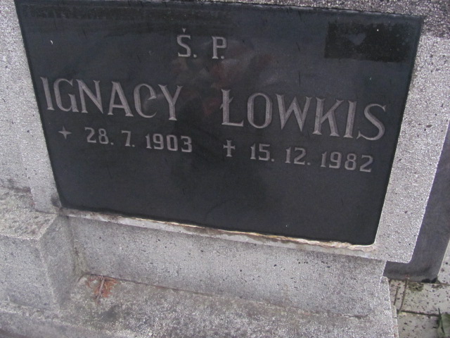 Ignacy Łowkis 1903 Bielsko-Biała katedra - Grobonet - Wyszukiwarka osób pochowanych