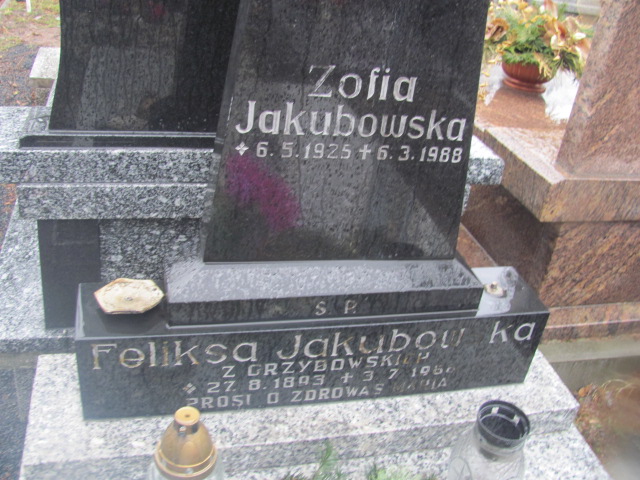 Zofia Jakubowska 1925 Bielsko-Biała katedra - Grobonet - Wyszukiwarka osób pochowanych