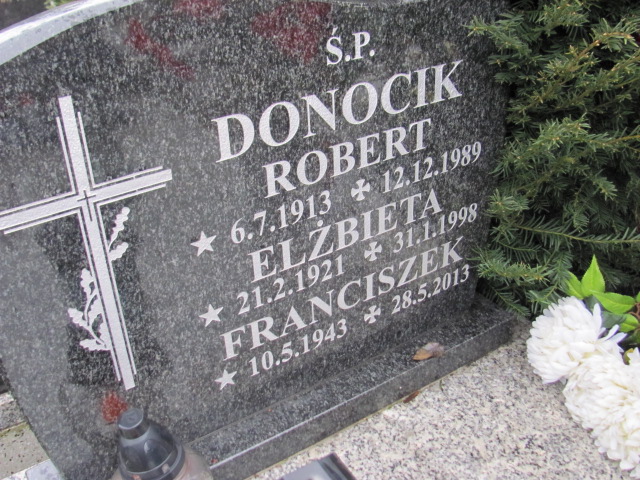 Robert Donocik 1913 Bielsko-Biała katedra - Grobonet - Wyszukiwarka osób pochowanych