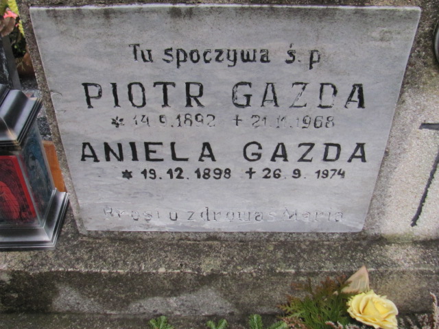 Aniela Gazda 1898 Bielsko-Biała katedra - Grobonet - Wyszukiwarka osób pochowanych