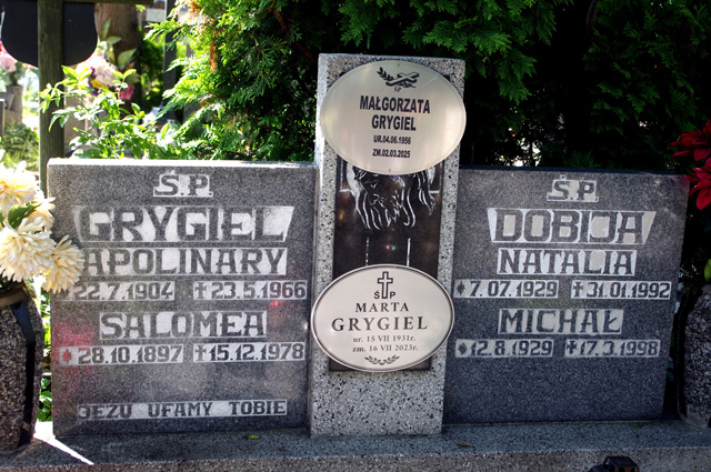 Salomea Grygiel 1897 Bielsko-Biała katedra - Grobonet - Wyszukiwarka osób pochowanych