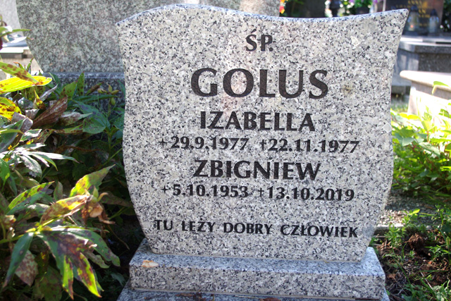 Izabela Golus  1971 Bielsko-Biała katedra - Grobonet - Wyszukiwarka osób pochowanych