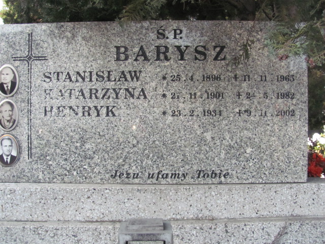 Katarzyna Barysz 1901 Bielsko-Biała katedra - Grobonet - Wyszukiwarka osób pochowanych