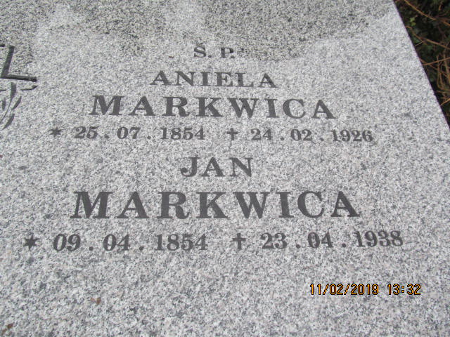 Jan Markwica 1854 Bielsko-Biała katedra - Grobonet - Wyszukiwarka osób pochowanych