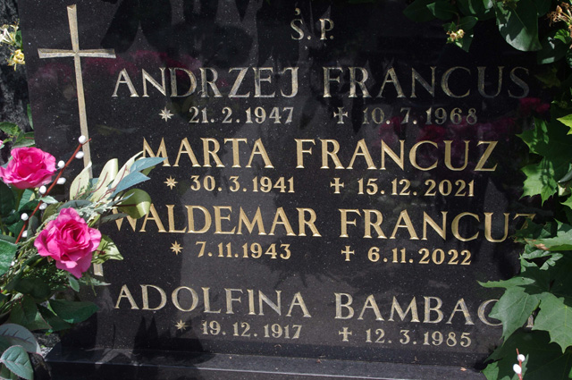 Marta Francuz 1941 Bielsko-Biała katedra - Grobonet - Wyszukiwarka osób pochowanych