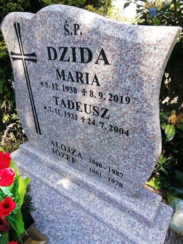 Maria Dzida 1938 Bielsko-Biała katedra - Grobonet - Wyszukiwarka osób pochowanych
