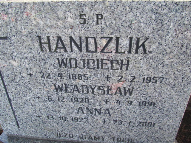 Anna Handzlik 1922 Bielsko-Biała katedra - Grobonet - Wyszukiwarka osób pochowanych